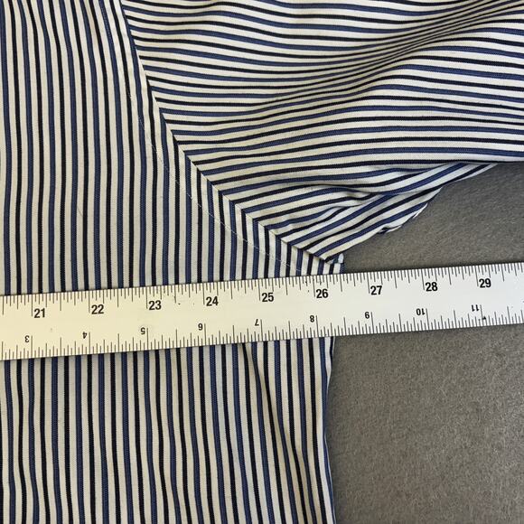 LL Bean Dress Shirt Mens 17.5/35 Button Down Up Striped Oxford Preppy Business - Picture 4 of 7
